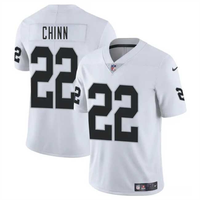 Men & Women & Youth Las Vegas Raiders #22 Jeremy Chinn White 2025 Vapor Stitched Jersey